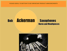 Tablet Screenshot of bobackermansaxophones.com